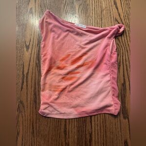 Stradivarius Pink and Orange Tank Top, Size xs